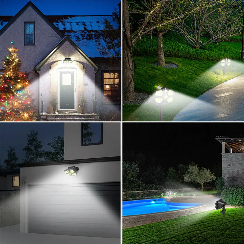 124Led Solar Powered Outdoor Lamp Sh-580A