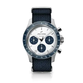 1960 Racing Chronograph, Steel / Navy & White