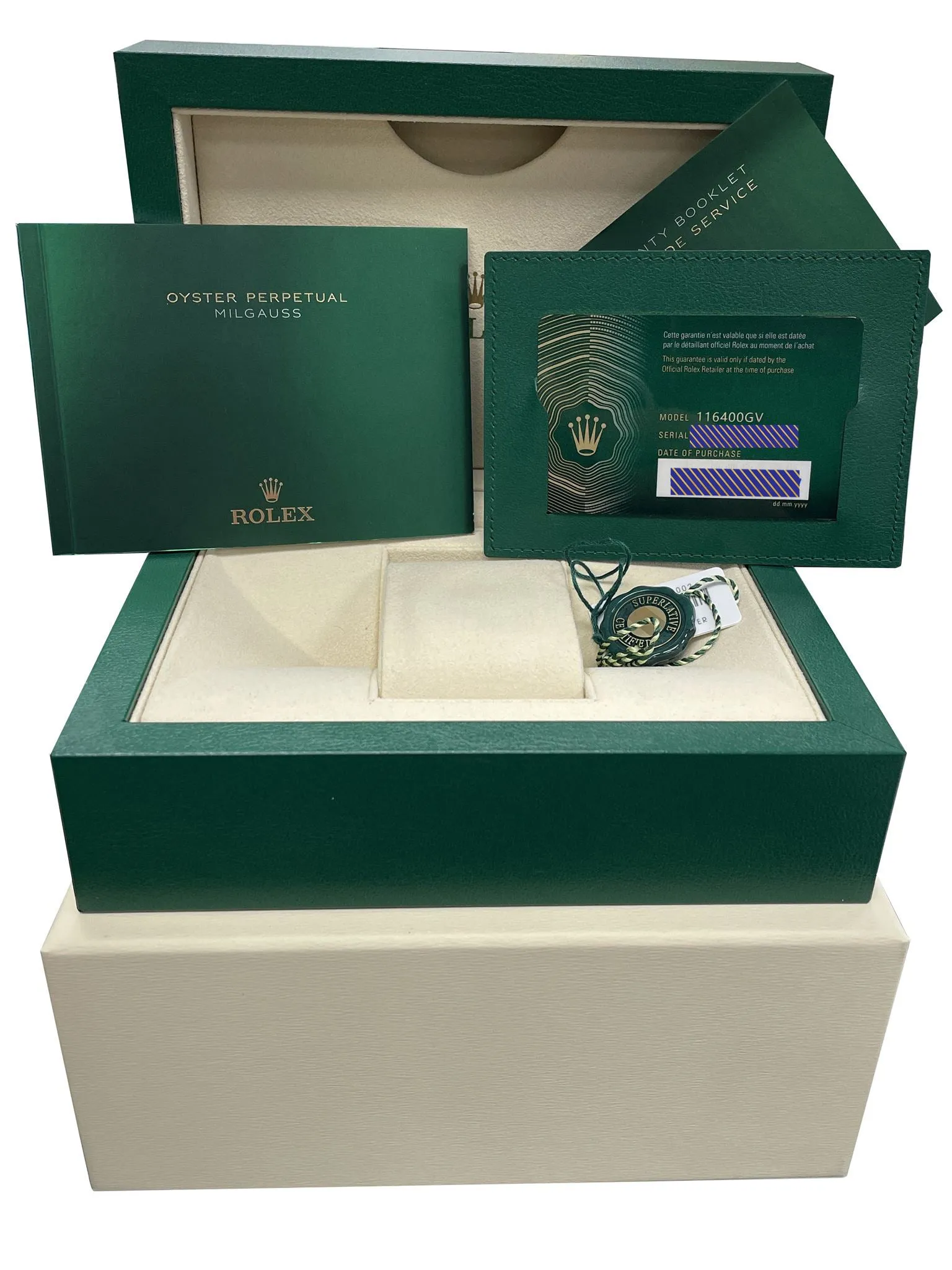 2021 NEW Rolex Milgauss Z-Blue Green Anniversary 40mm 116400 GV Stainless Watch