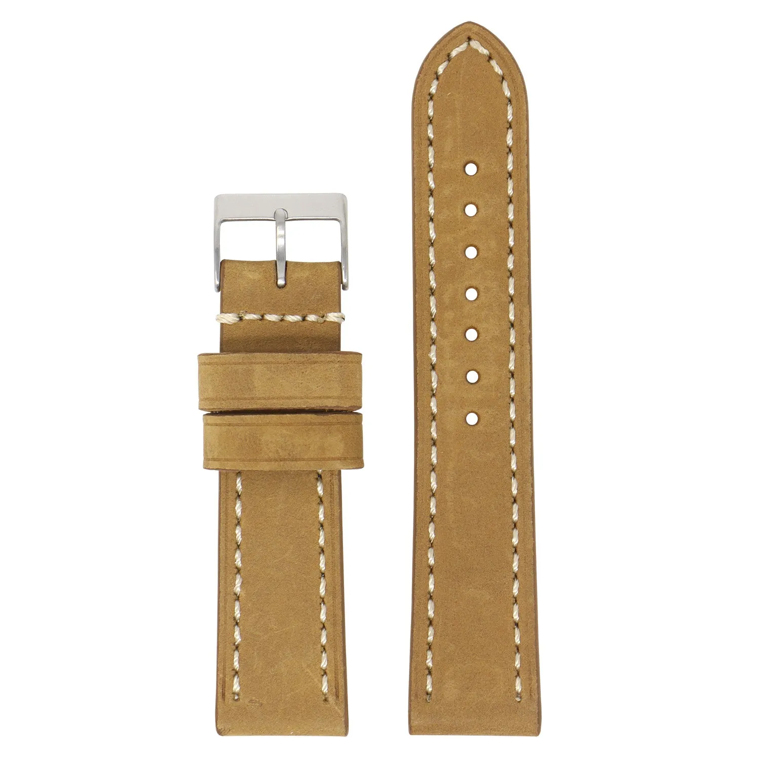 24mm Vintage Leather Smart Watch Strap (Short, Standard, Long)