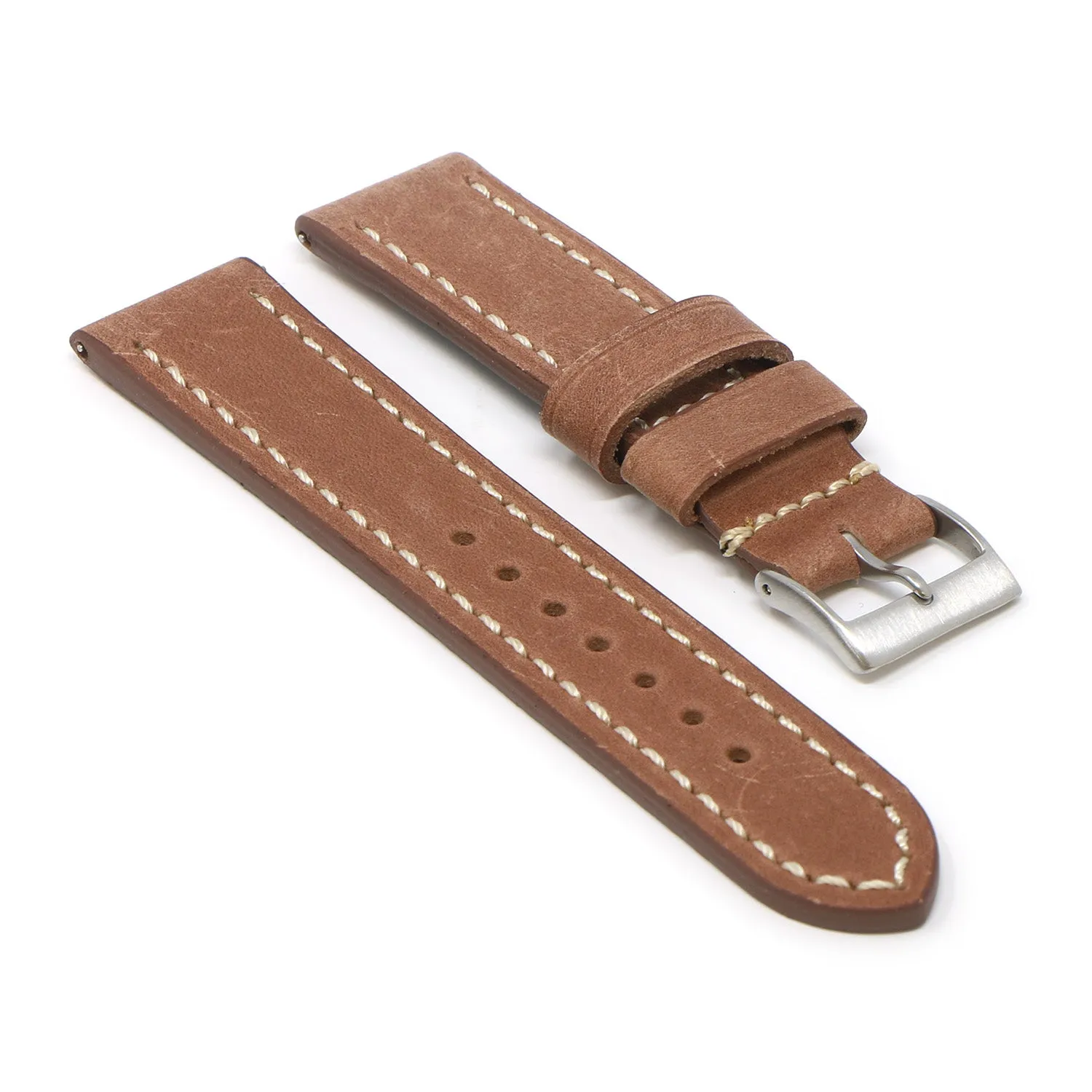 24mm Vintage Leather Smart Watch Strap (Short, Standard, Long)