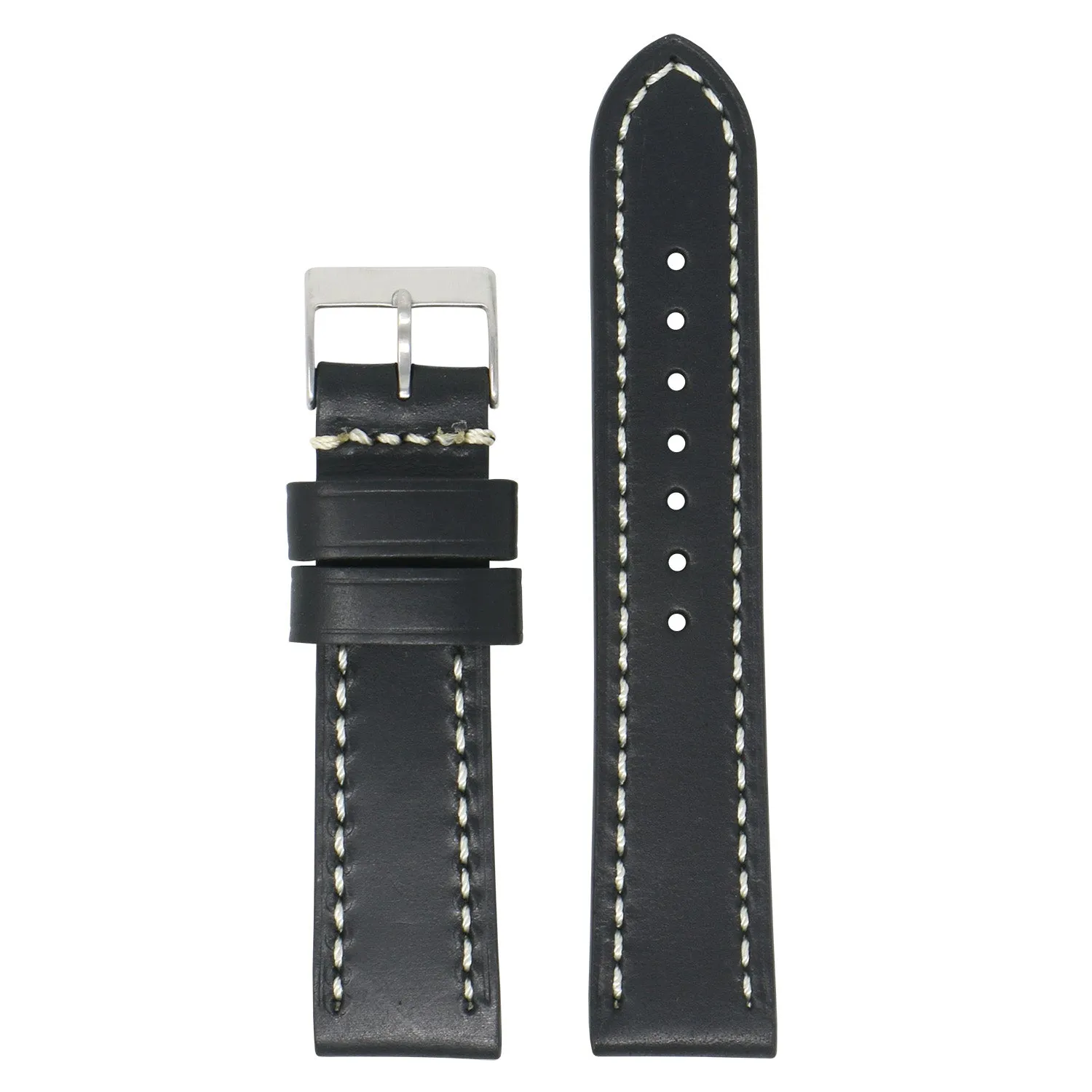 24mm Vintage Leather Smart Watch Strap (Short, Standard, Long)