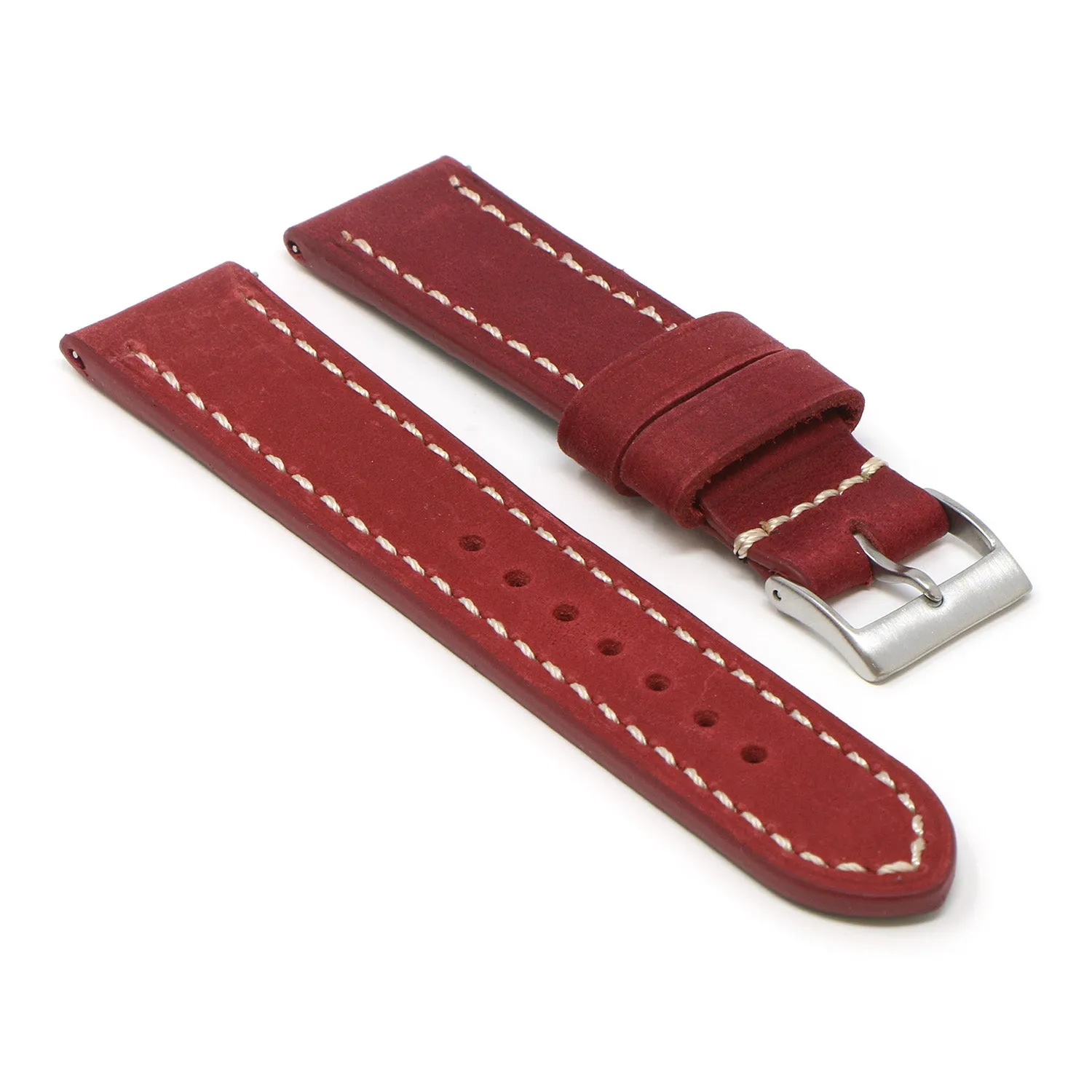 24mm Vintage Leather Smart Watch Strap (Short, Standard, Long)