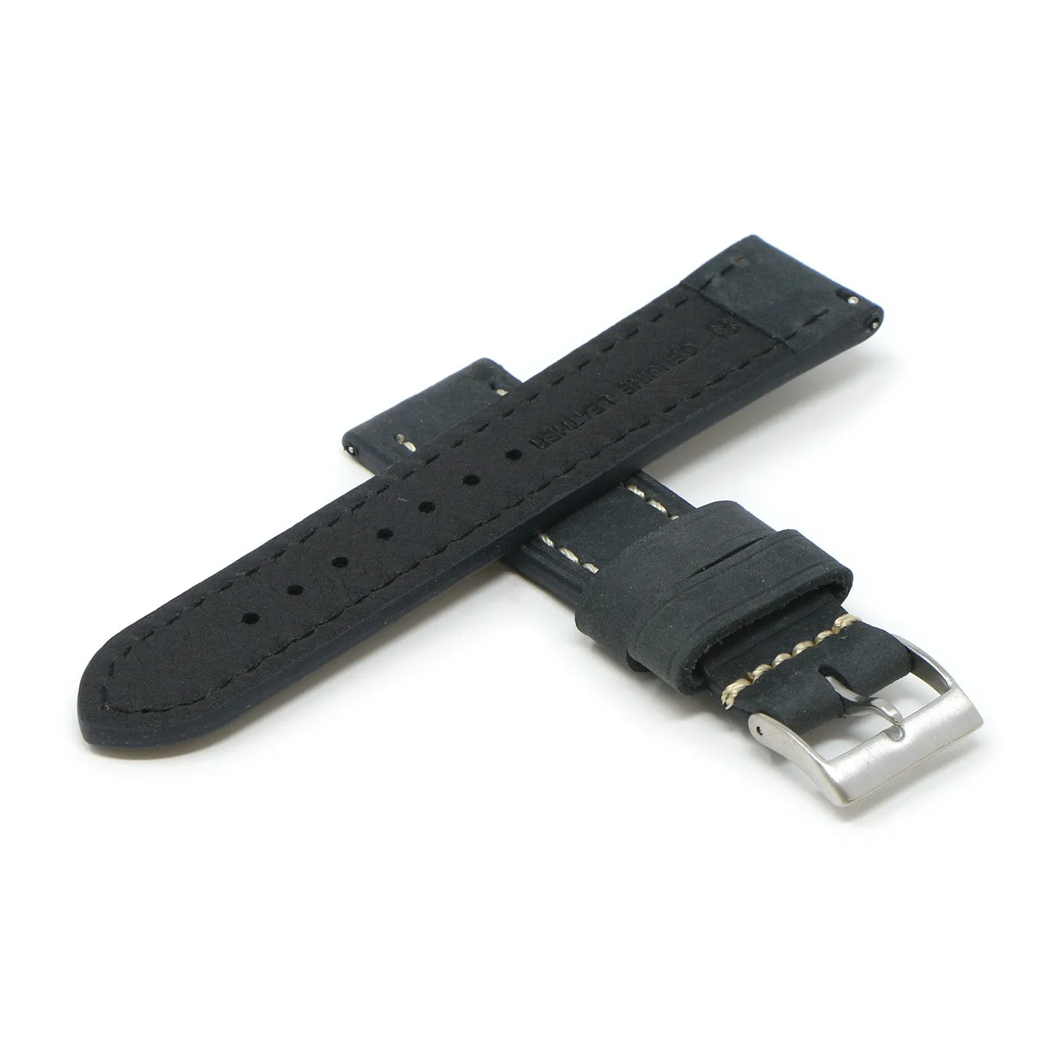 24mm Vintage Leather Smart Watch Strap (Short, Standard, Long)
