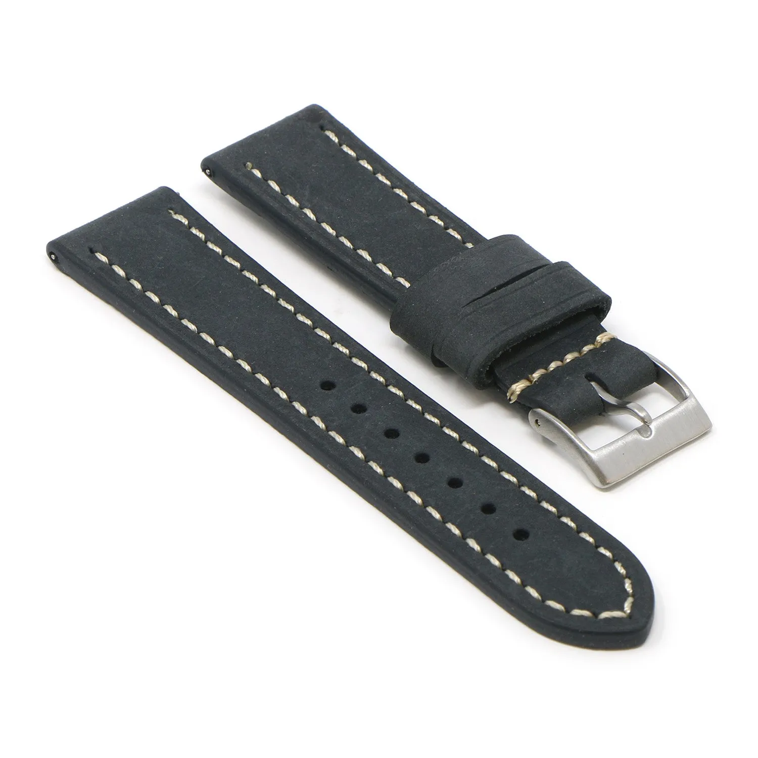 24mm Vintage Leather Smart Watch Strap (Short, Standard, Long)