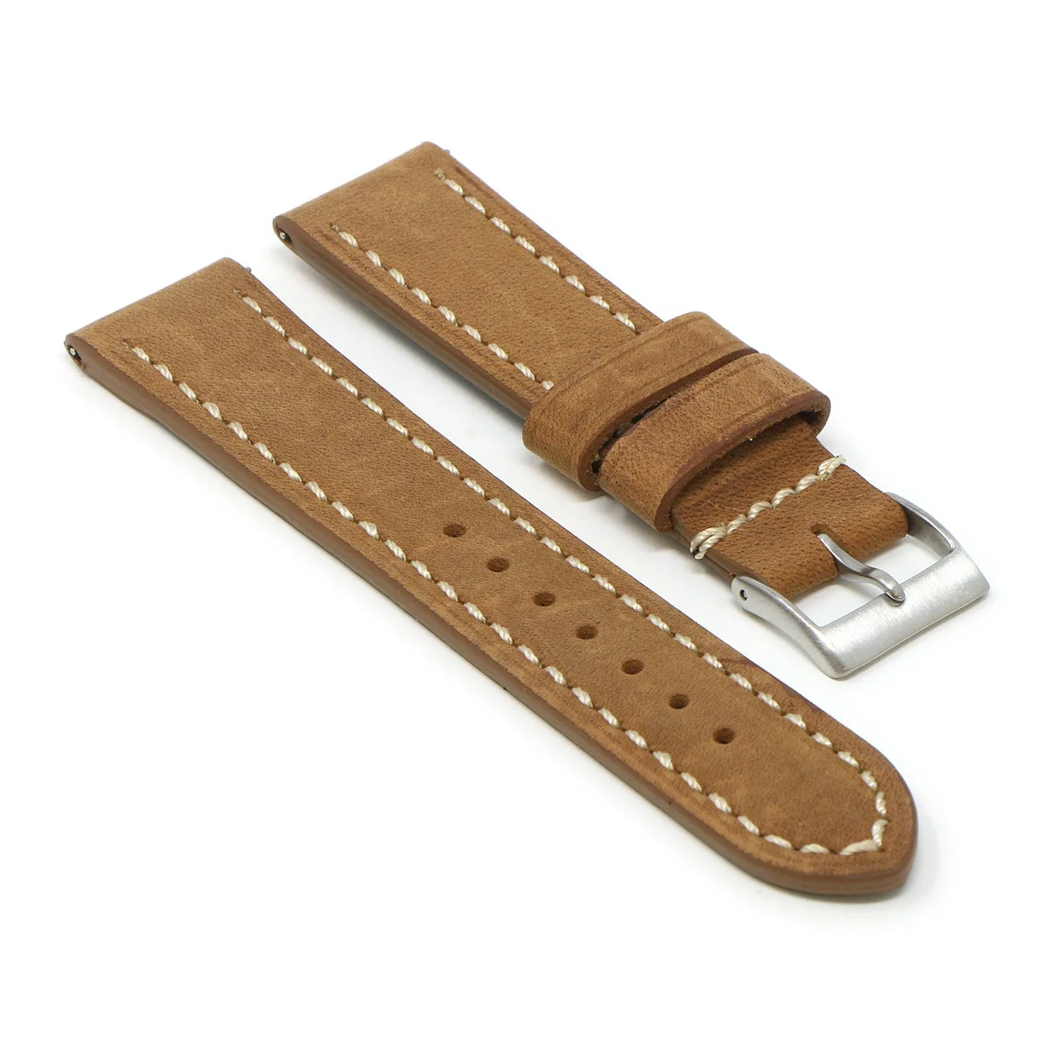 24mm Vintage Leather Smart Watch Strap (Short, Standard, Long)