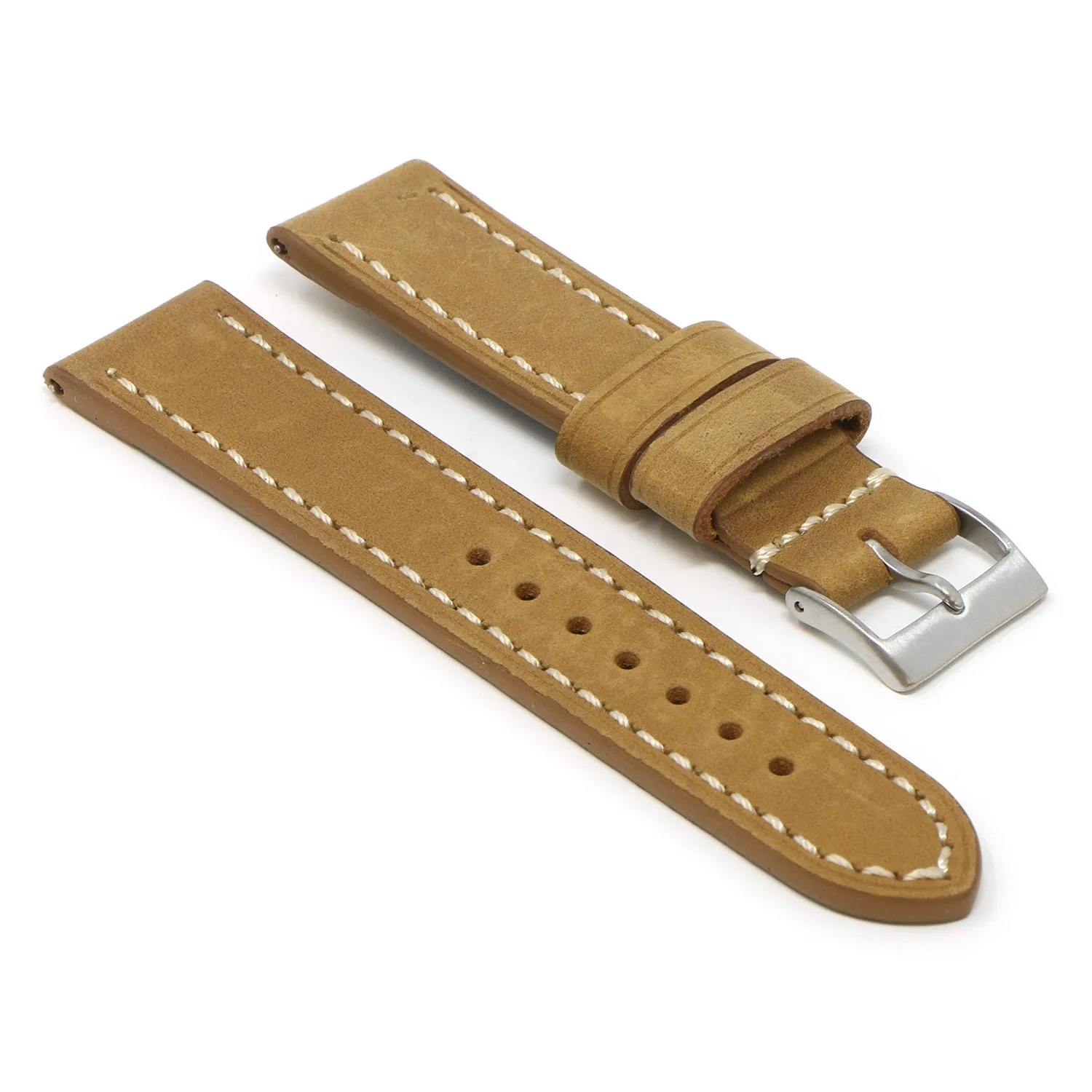 24mm Vintage Leather Smart Watch Strap (Short, Standard, Long)