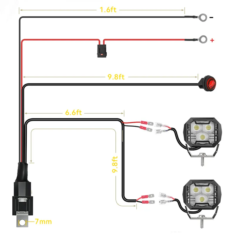 3 Inch 30W LED Work Lights with Bracket for Jeep | Horizon Series