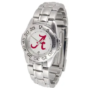 Alabama Crimson Tide Ladies Steel Band Sports Watch
