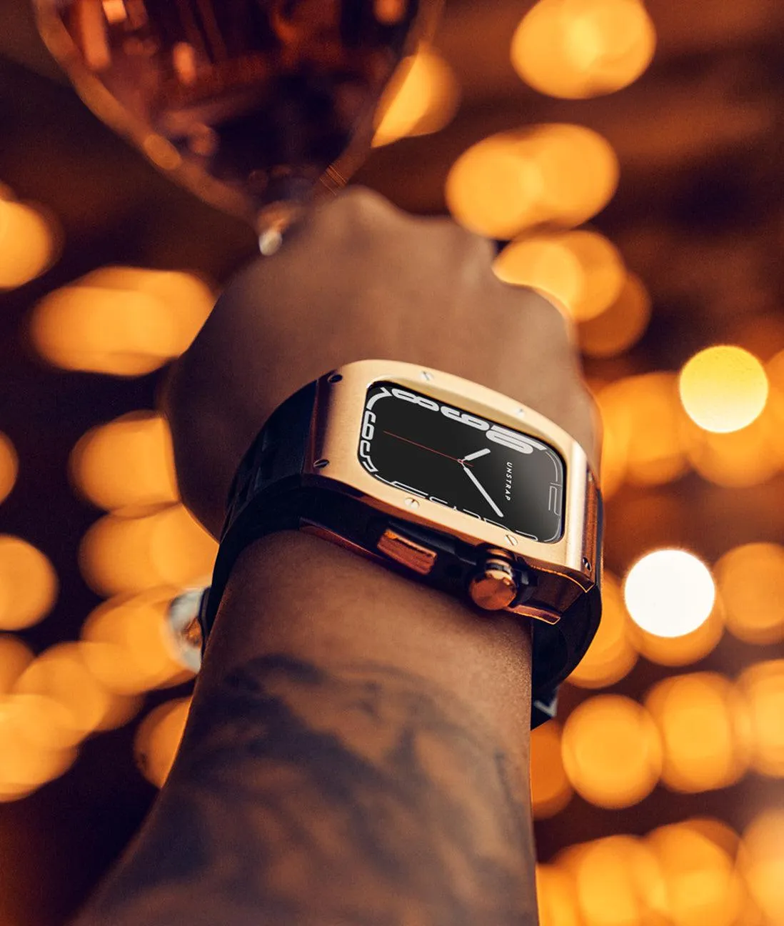 Apple Watch Case Rose Gold Black MC - Rubber