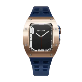 Apple Watch Case Rose Gold Navy MC - Rubber