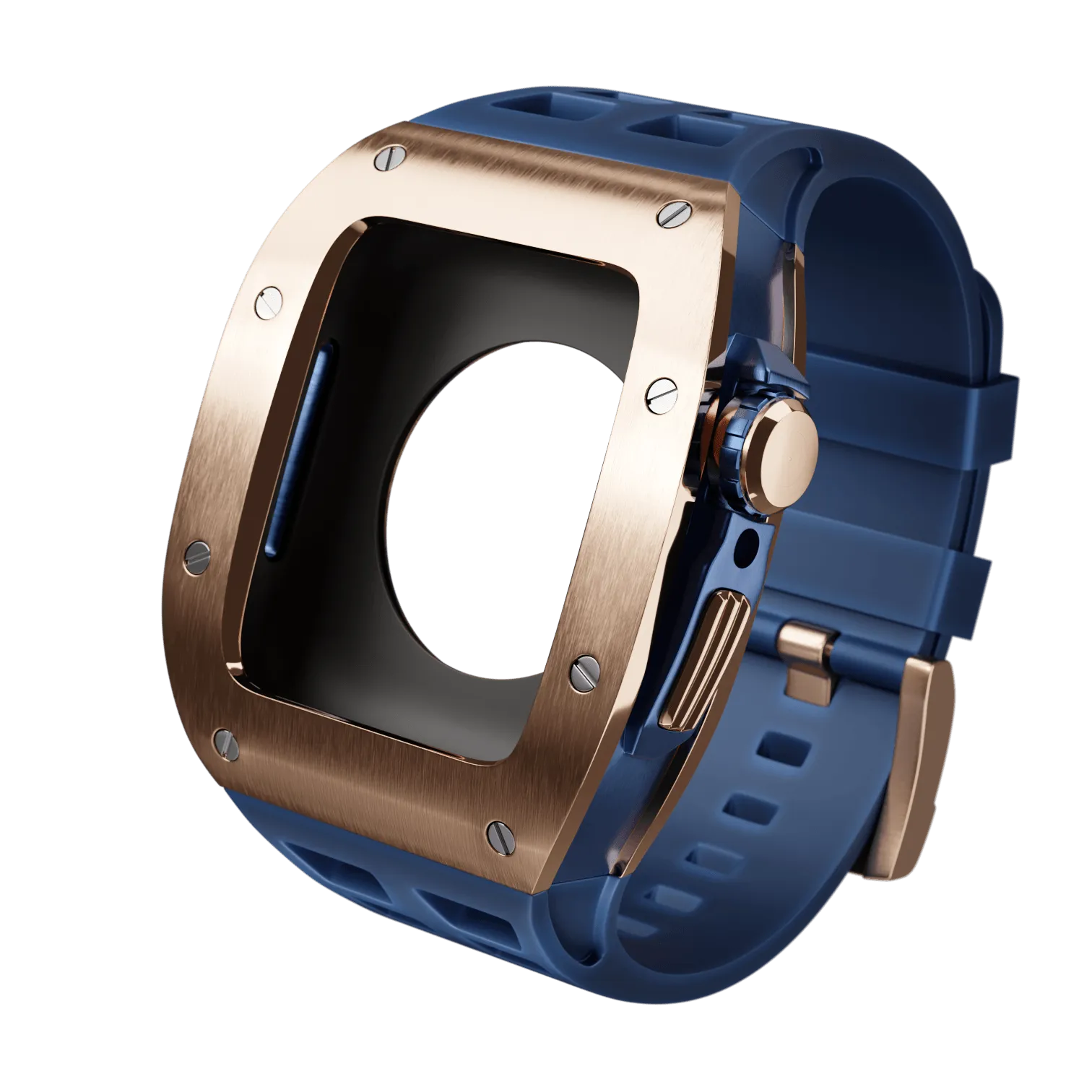 Apple Watch Case Rose Gold Navy MC - Rubber