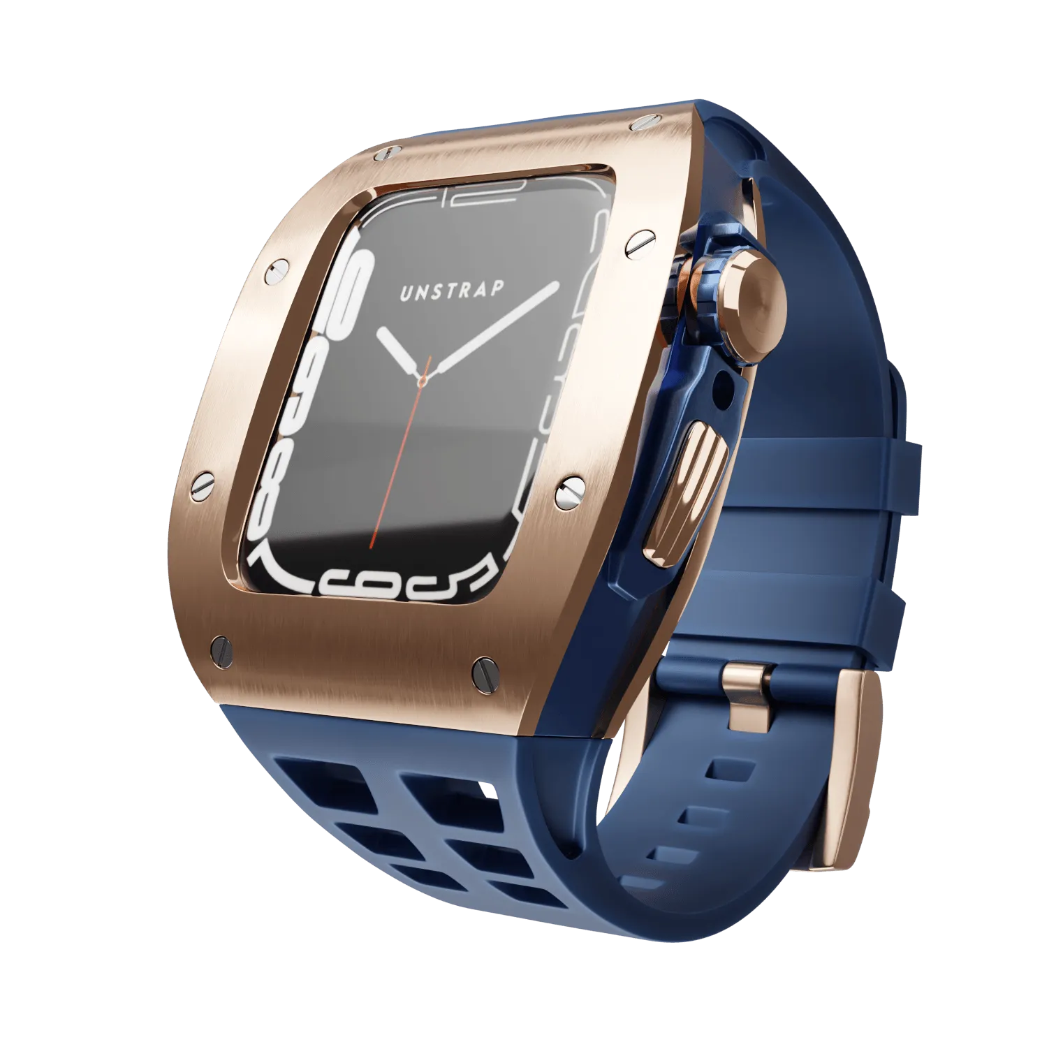 Apple Watch Case Rose Gold Navy MC - Rubber