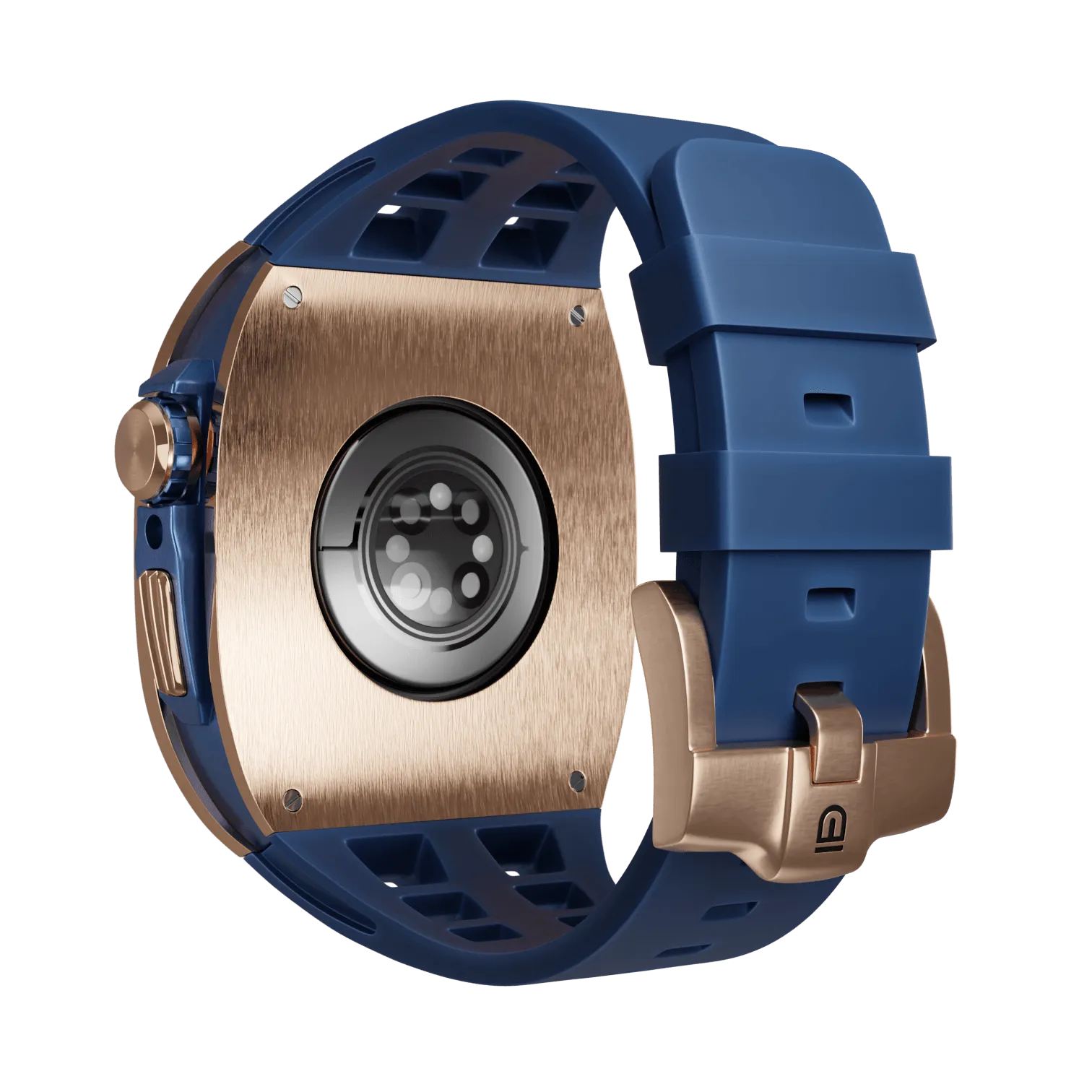 Apple Watch Case Rose Gold Navy MC - Rubber