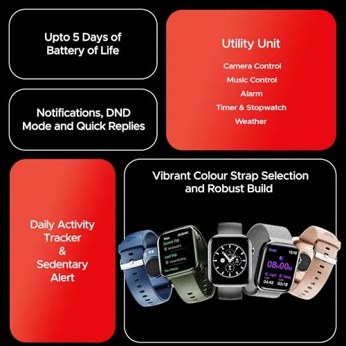 boAt Storm Call 3 w/Turn-by-Turn Navigation, 1.83” HD Display, Bluetooth Calling, Crest  OS, QR Tray, Watch Face Studio, Coins, Emergency SOS Smart Watch for Men & Women(Dark Blue)