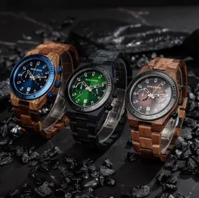 BOBO BIRD HARDLEX TIGERWOOD STAINLESS STEEL WATCH