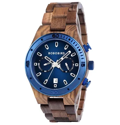 BOBO BIRD HARDLEX TIGERWOOD STAINLESS STEEL WATCH