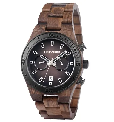 BOBO BIRD HARDLEX TIGERWOOD STAINLESS STEEL WATCH
