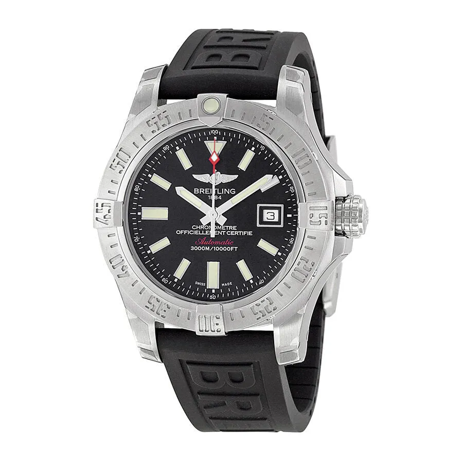 Breitling Avenger II Seawolf Black Dial Black Rubber Automatic Men's Watch A1733110-BC30BKPD3 A1733110-BC30-153S-A20DSA.2