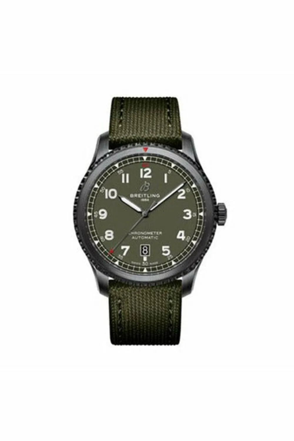 breitling aviator 8 curtiss warhawk 41mm brushed black steel men's watch