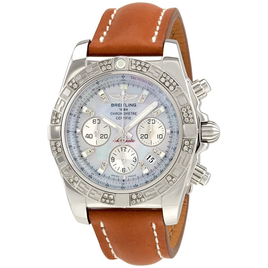 Breitling Chronomat 44 Mother of Pearl Diamond Automatic Men's Watch AB0110AA-G686BRLD AB0110AA-G686-438X-A20D.1
