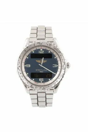 breitling chronospace vintage ss quartz men's watch