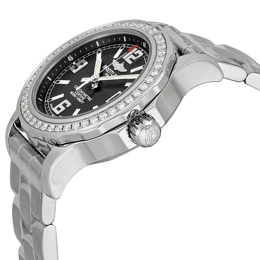 Breitling Colt 33 Black Dial Diamond Ladies Watch A7738753-BB51SS A7738753/BB51 - 158A