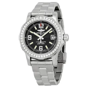 Breitling Colt 33 Black Dial Diamond Ladies Watch A7738753-BB51SS A7738753/BB51 - 158A