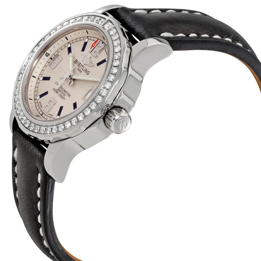 Breitling Colt Lady Silver Dial Diamond Bezel Ladies Watch A7738753-G744BKLT