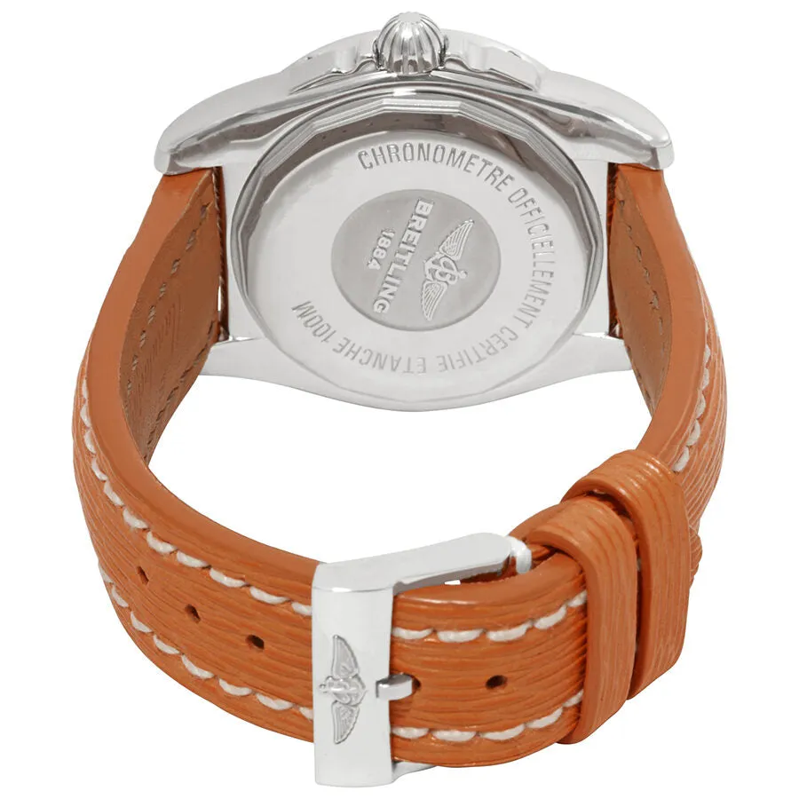 Breitling Galactic 36 Automatic Diamond Dial Orange Sahara Leather Watch A3733053/A717-239X A3733053/A717-217XS-A16BA.1