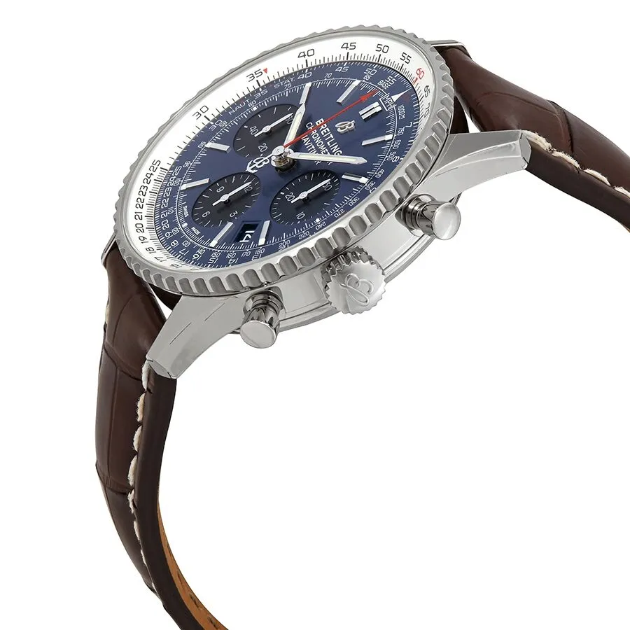Breitling Navitimer 1 Chronograph Automatic Chronometer Blue Dial Men's Watch AB0121211C1P4