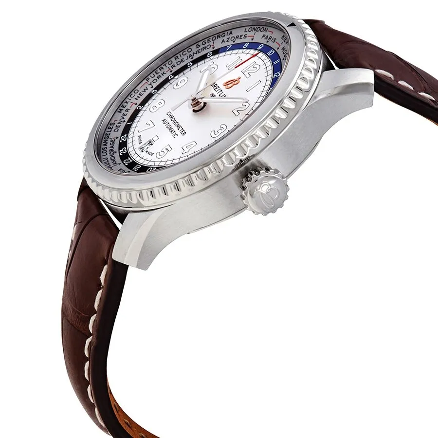 Breitling Navitimer 8 Unitime Automatic 43 mm Silver Dial Men's Watch AB3521U01G1P1