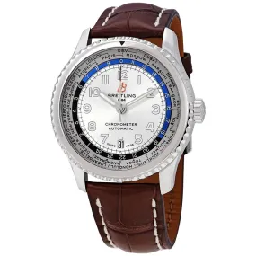Breitling Navitimer 8 Unitime Automatic 43 mm Silver Dial Men's Watch AB3521U01G1P1