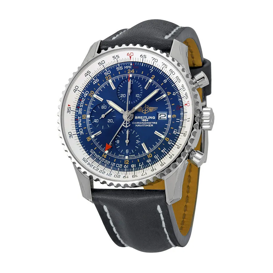 Breitling Navitimer World Blue Dial Chronograph Men's Watch A2432212-C651BKLT A2432212-C651-441X-A20BA.1