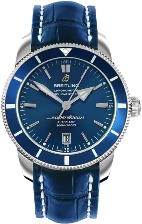 Breitling Superocean Heritage II Blue Crocodile Leather Watch AB202016/C961-747P