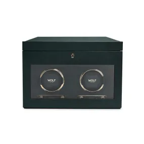 British Racing Double Watch Winder With Storage