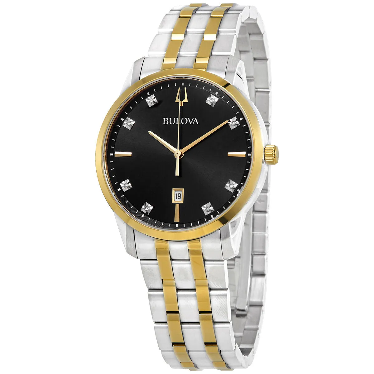 Bulova Classic Quartz Diamond Black Dial Men's Watch 98D165