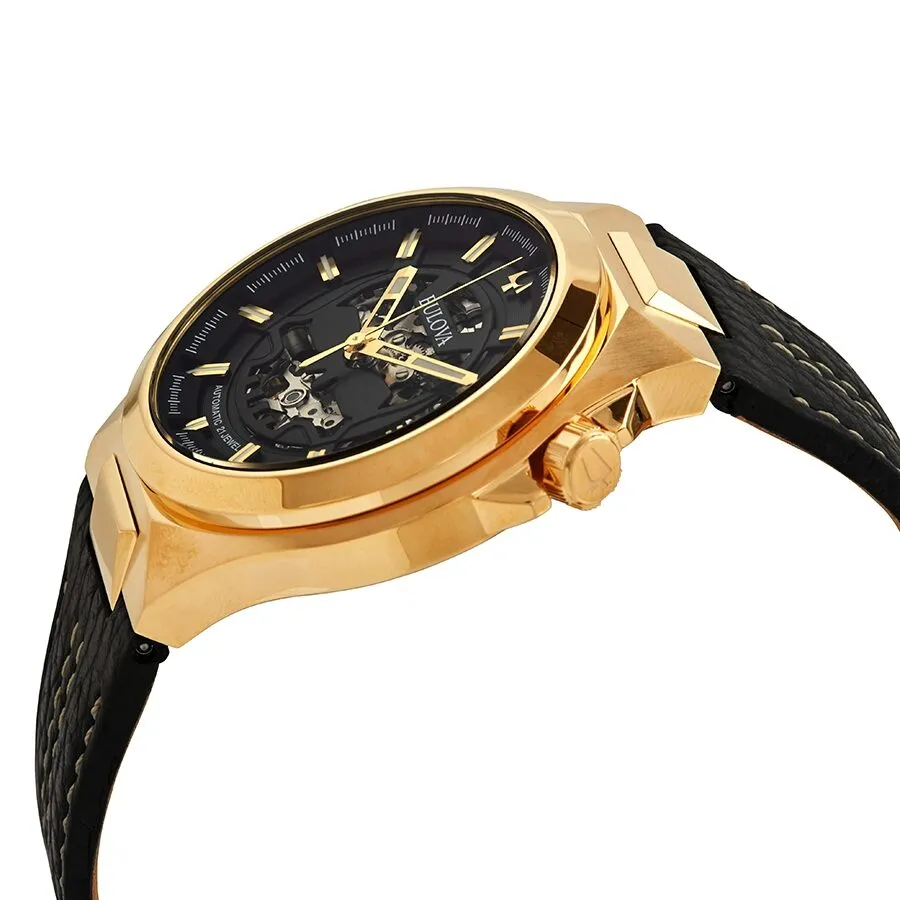 Bulova Maquina Automatic Men's Leather Watch 97A148