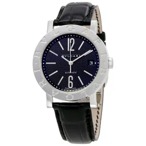 Bvlgari Bvlgari Black Dial Leather Men's Watch 101368