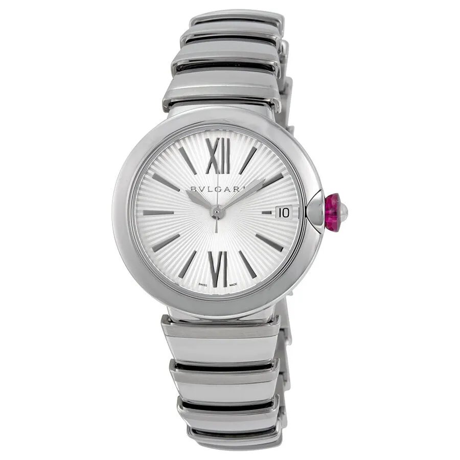 Bvlgari LVCEA Silver Opaline Dial Stainless Steel Ladies Watch 102219