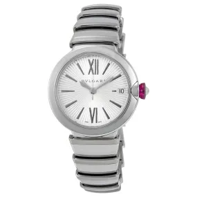 Bvlgari LVCEA Silver Opaline Dial Stainless Steel Ladies Watch 102219