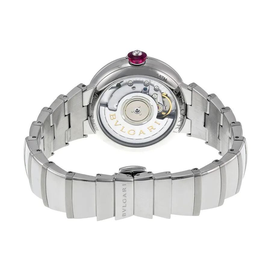 Bvlgari LVCEA Silver Opaline Dial Stainless Steel Ladies Watch 102219