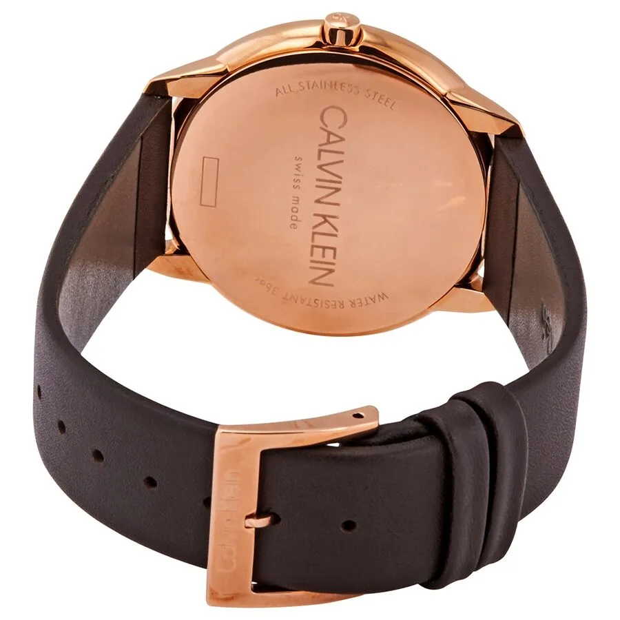Calvin Klein Minimal Quartz Silver Dial Men's Leather Watch K3M216G6