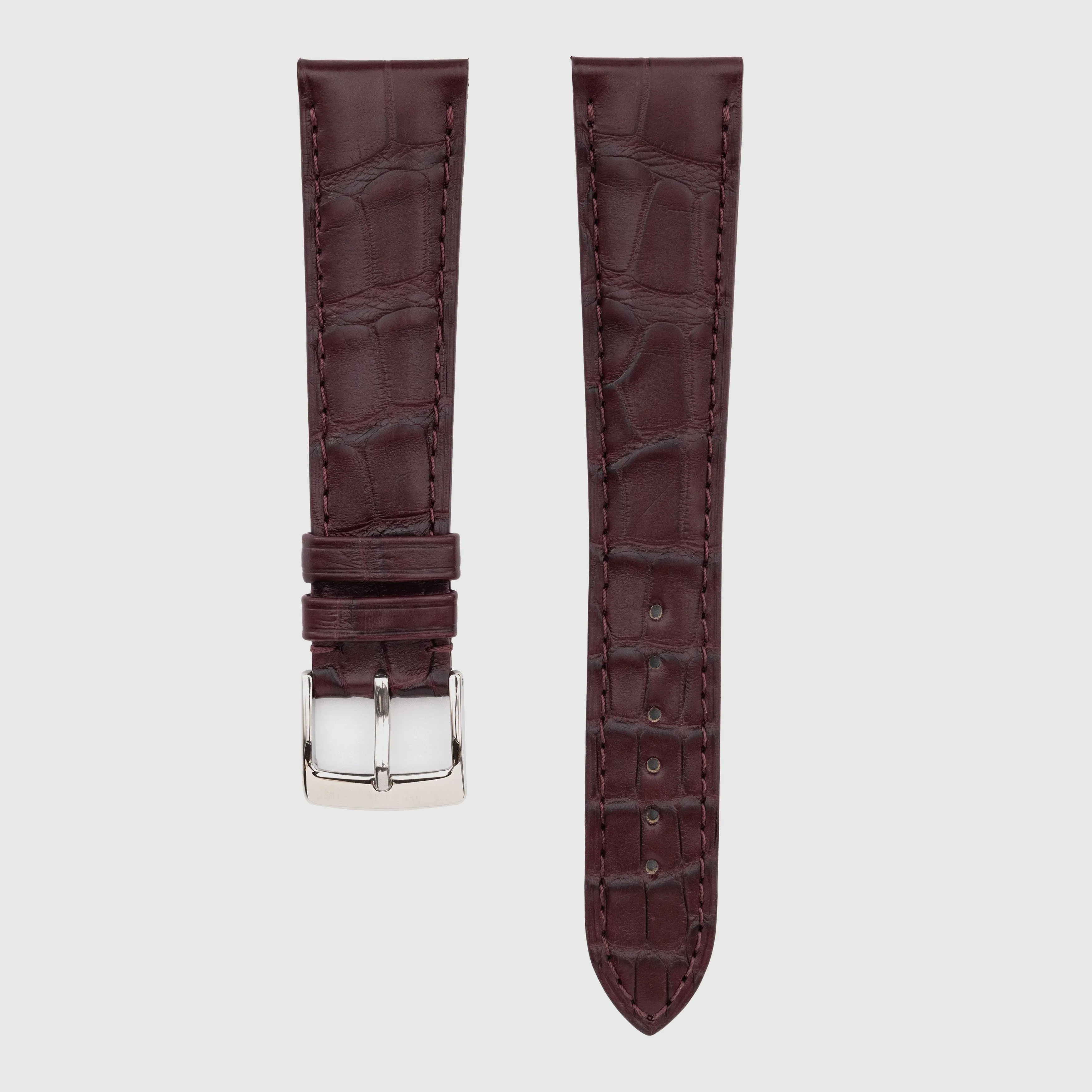 Camille Fournet Strap Alligator Matte Square Scales Crushed Raspberry (Multiple Sizes)