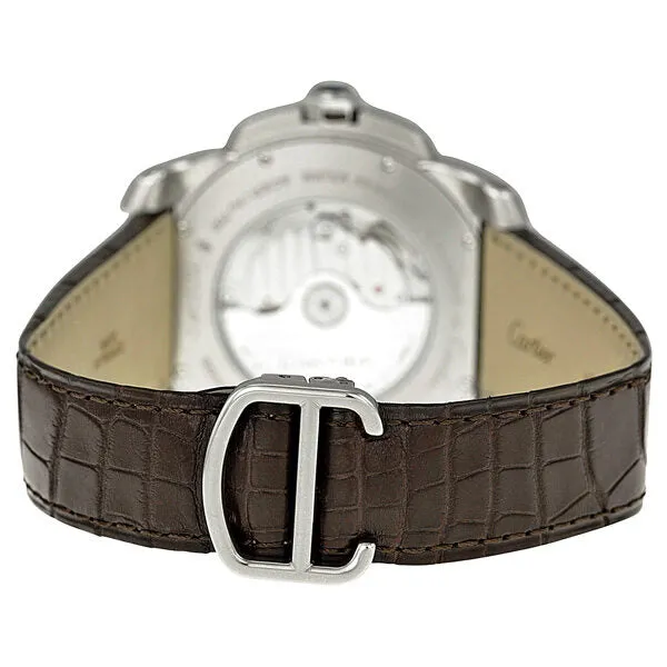 Cartier Calibre de Cartier Brown Dial Pink Gold Bezel Automatic Men's Watch W7100051