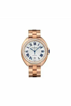 cartier cle de cartier 40mm 18kt rose gold ladies watch