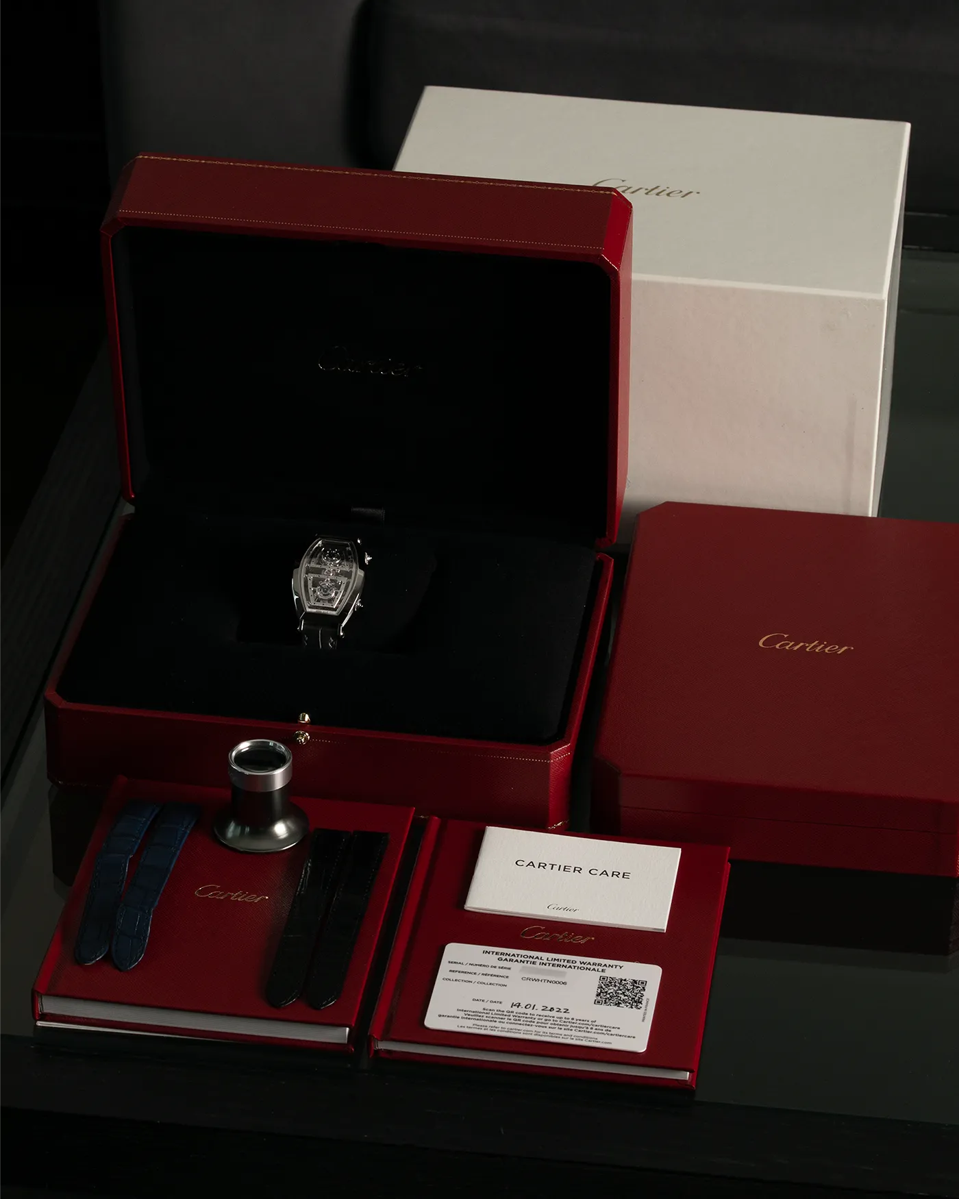 Cartier Privé Tonneau Skeleton Dual Time Platinum