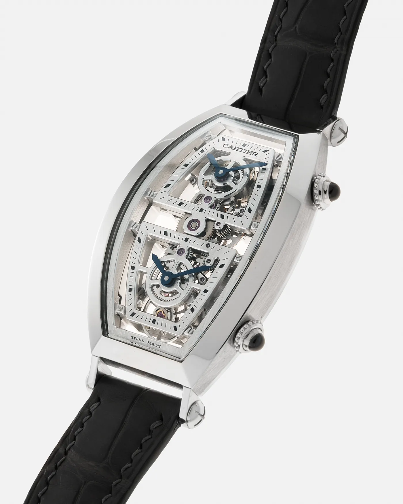 Cartier Privé Tonneau Skeleton Dual Time Platinum