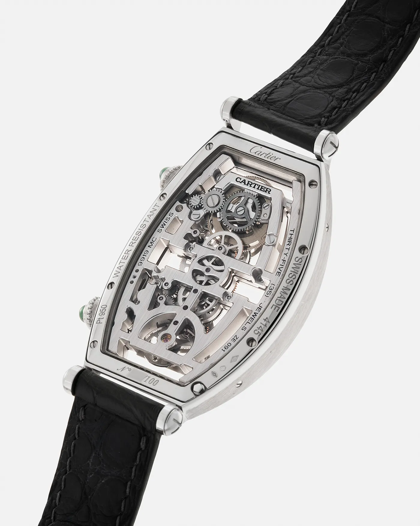 Cartier Privé Tonneau Skeleton Dual Time Platinum
