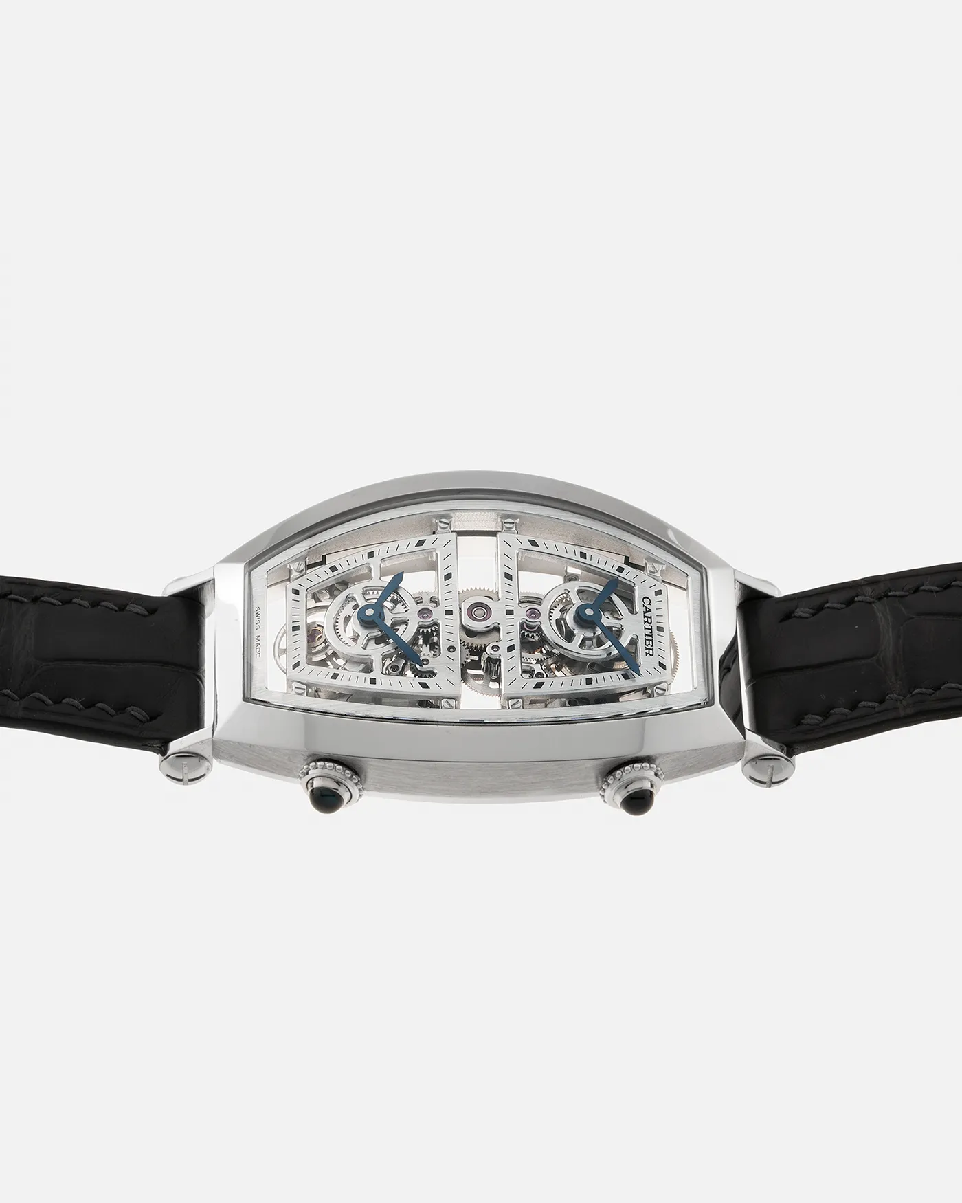 Cartier Privé Tonneau Skeleton Dual Time Platinum